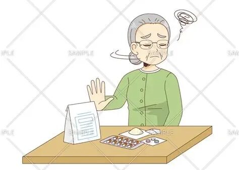 薬を拒否する母